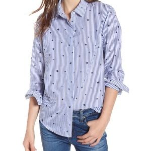 RAILS Stars & Striiped Shirt, white & Blue, XS